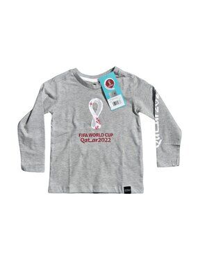 NWT | FIFA World Cup Qatar 2022 Official Long Sleeve Shirt | Grey | 3T
